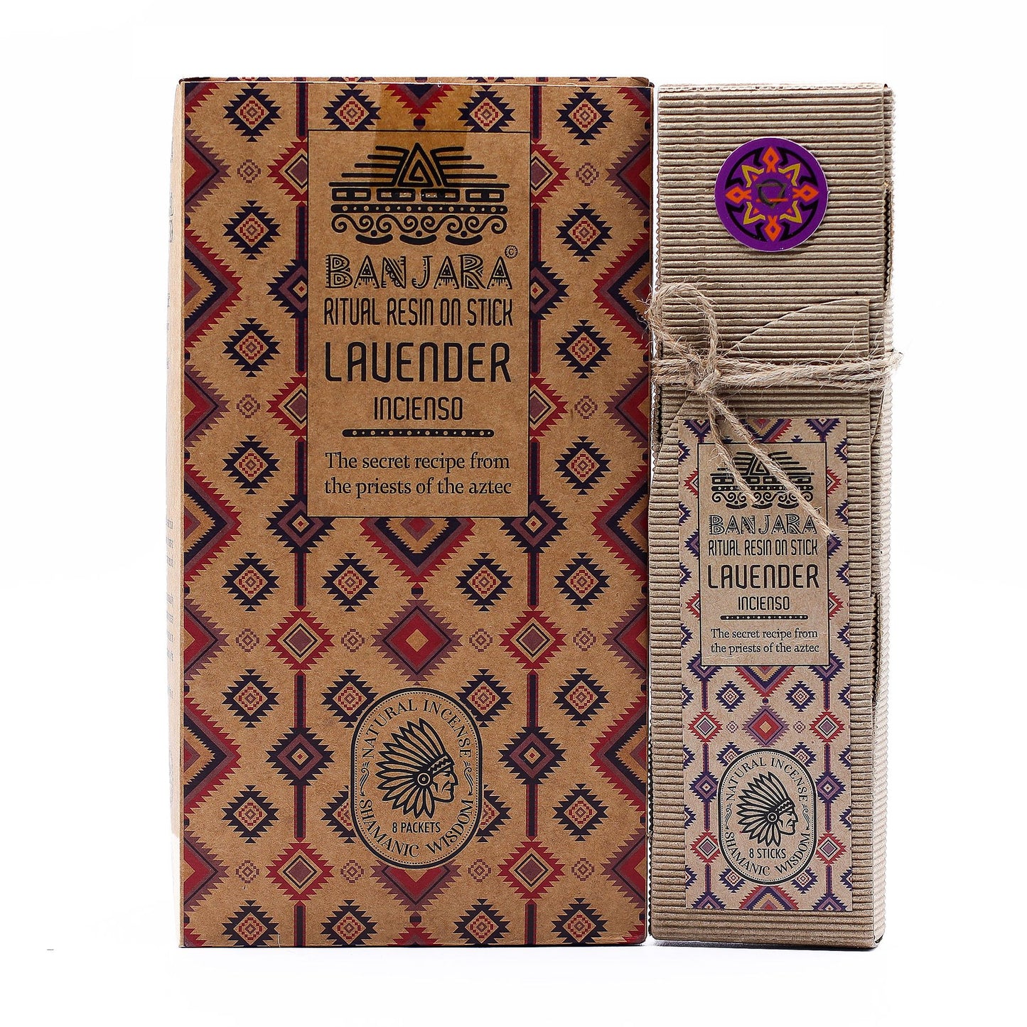 Handgerollte Lavendel-Räucherstäbchen aus Harz – 8er Pack für innere Ruhe
