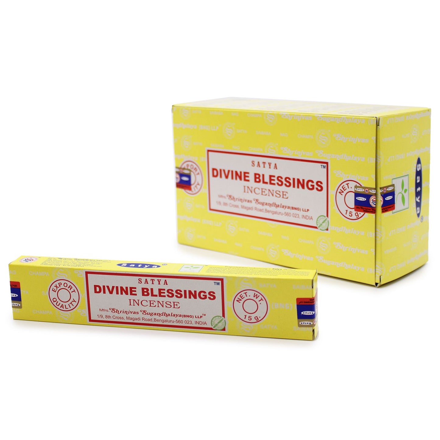 Satya Divine Blessing Räucherstäbchen - Handgerollte Premium-Duftstäbchen
