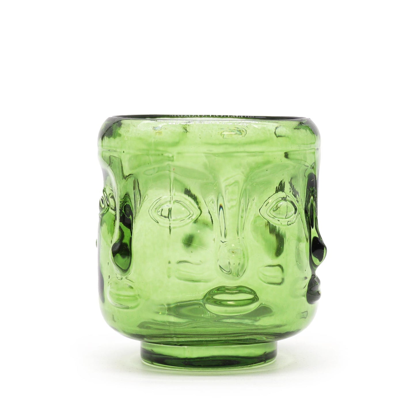Buddha-Lichtgefäß-Set 'Jadegarten' (2 Stück) – Dekoratives Pressglas