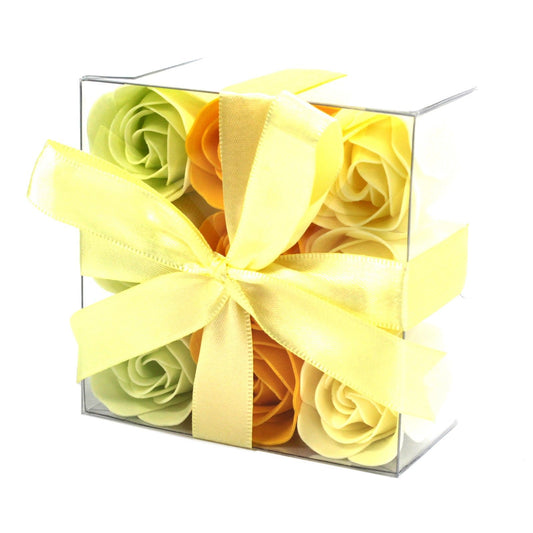 Luxus Seifenrosen Bouquet 'Frühlingszauber' – 9 handgefertigte Blüten im Geschenkset