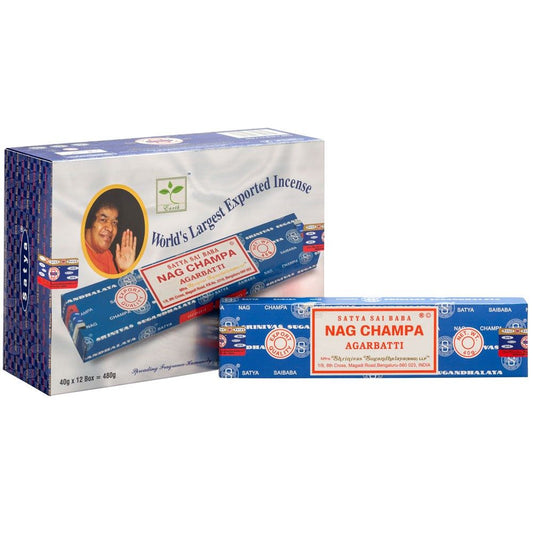 Nag Champa Räucherstäbchen (40g) – Handgerollter Klassiker aus Indien