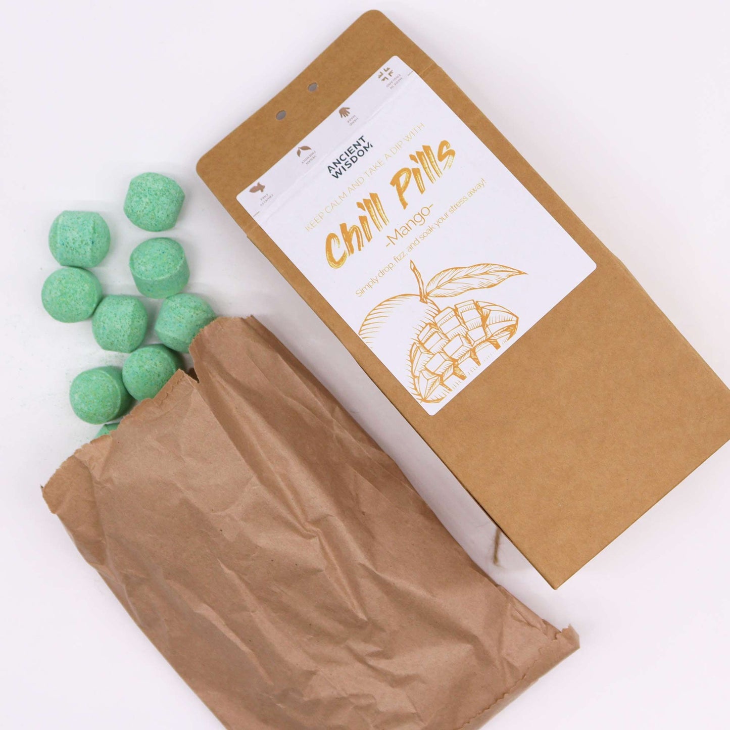 Mango-Vergnügen Badebomben Set - 30 Stück im Geschenkpack
