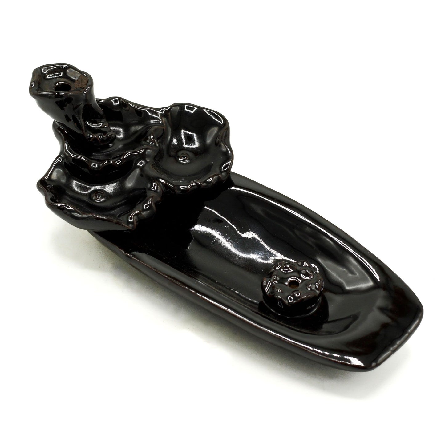Keramik-Räucherbrunnen Lotus-Teich mit Stäbchenhalter