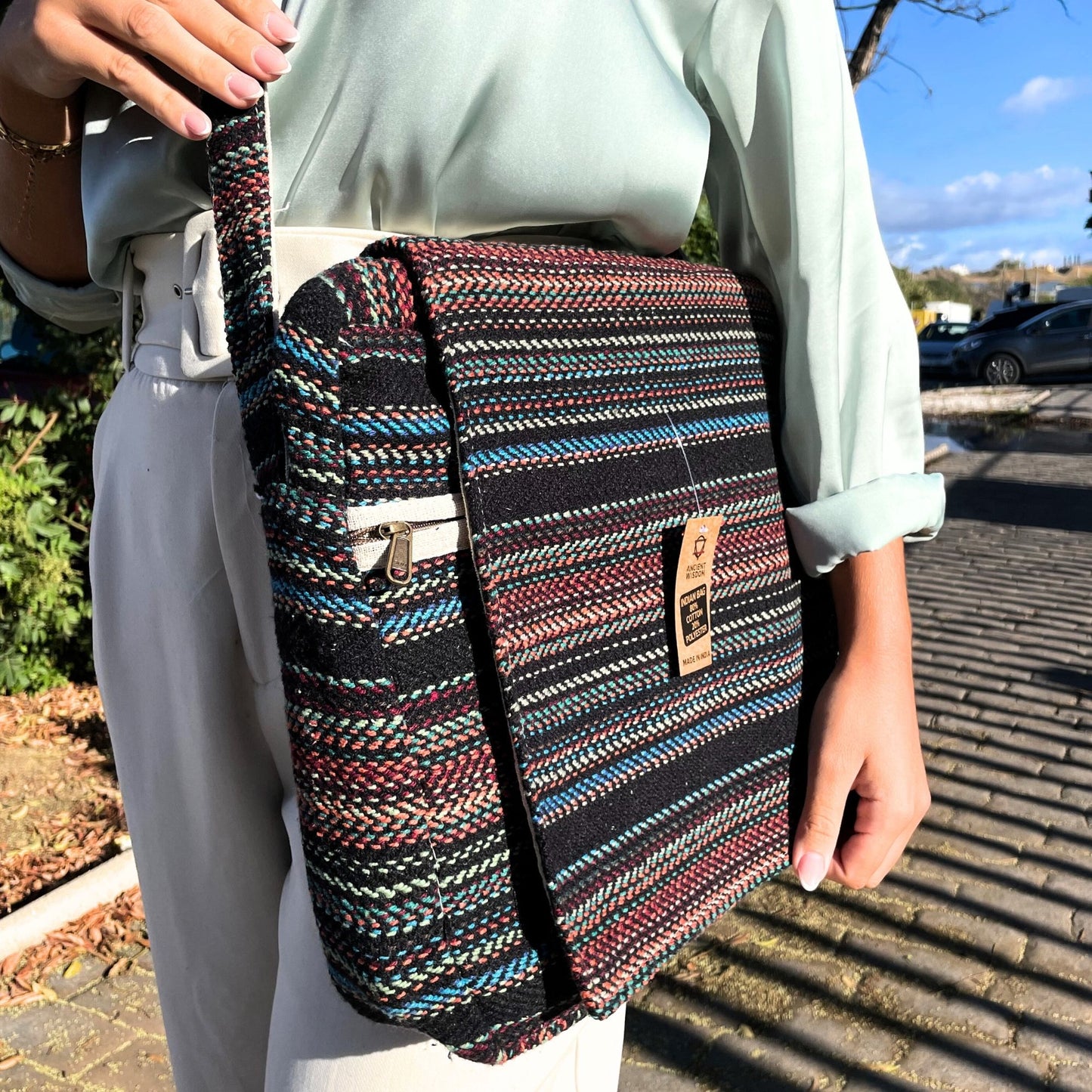 Laptoptasche Banjara Dark Smart – Baumwolle mit kulturellem Design