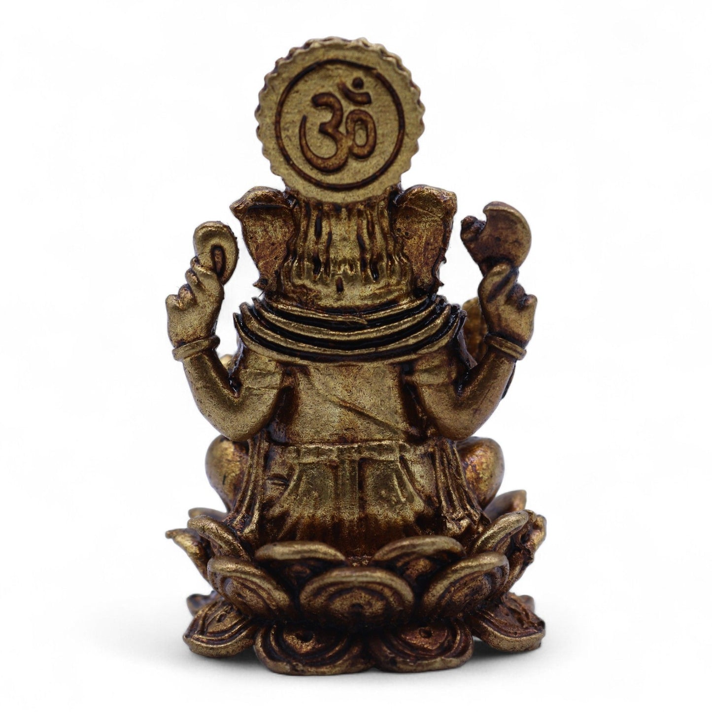 Handgefertigte Ganesha Miniaturstatue aus Messing – Symbol für Weisheit