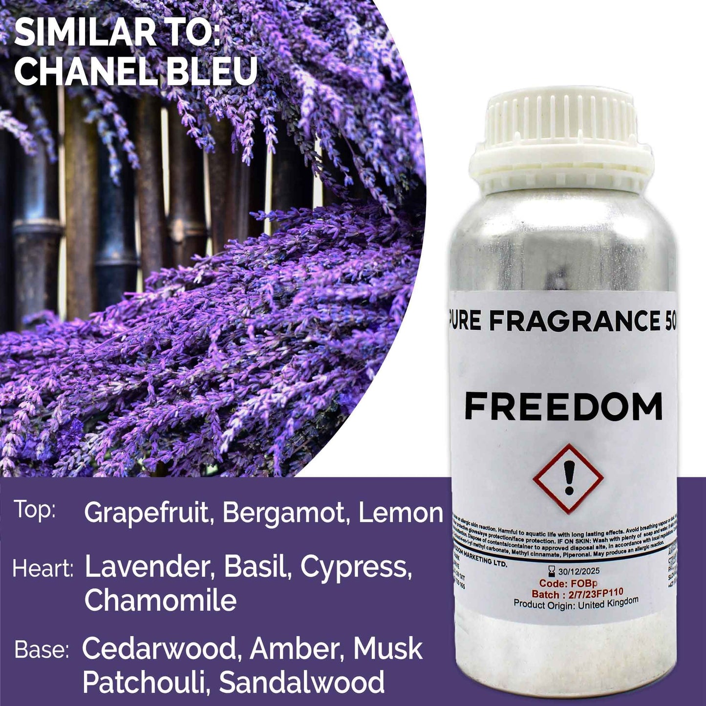 Duftöl Freedom Pure - 500ml für intensive Raumbeduftung
