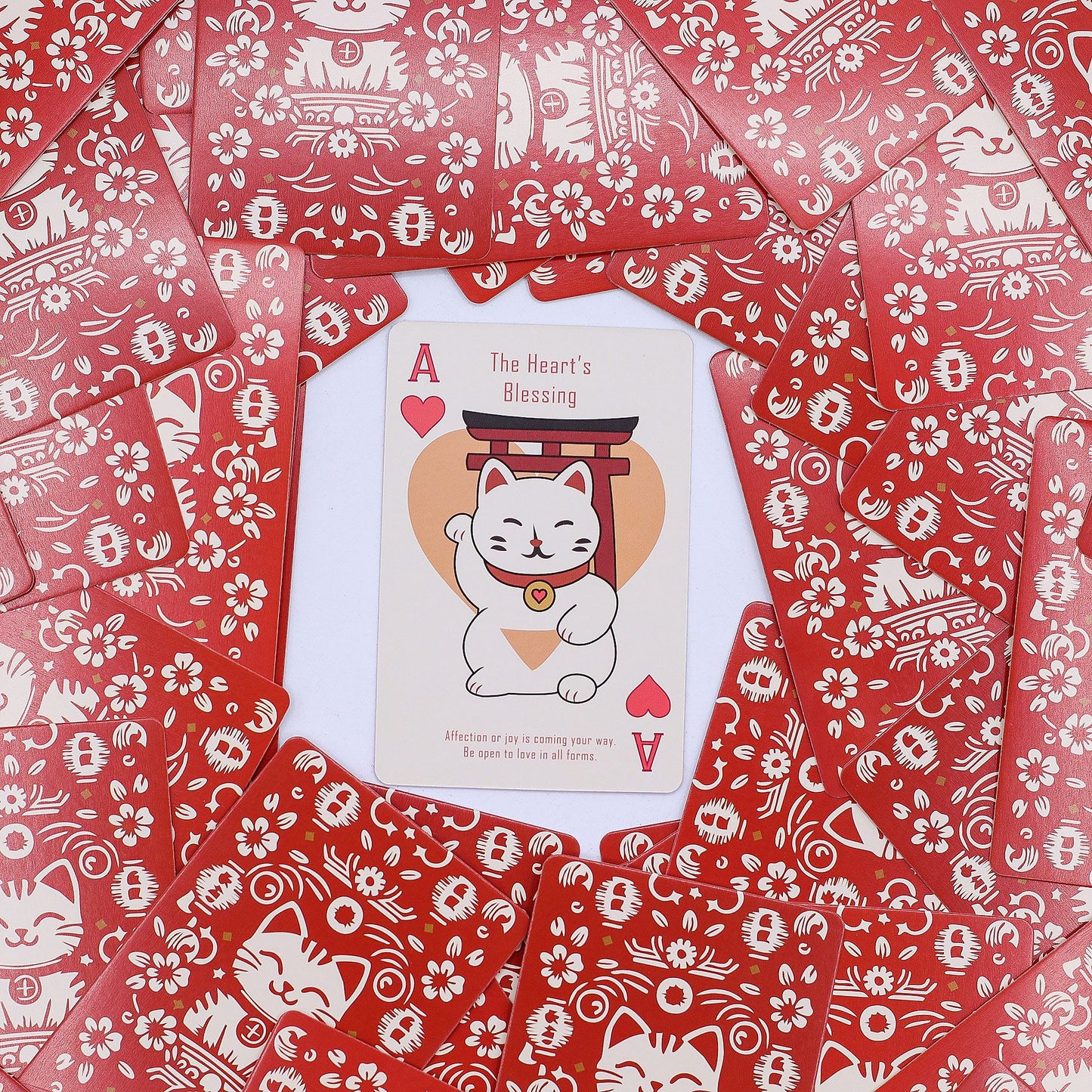Maneki Neko Orakel- und Spielkarten – 54-teiliges Glückskatzen-Deck