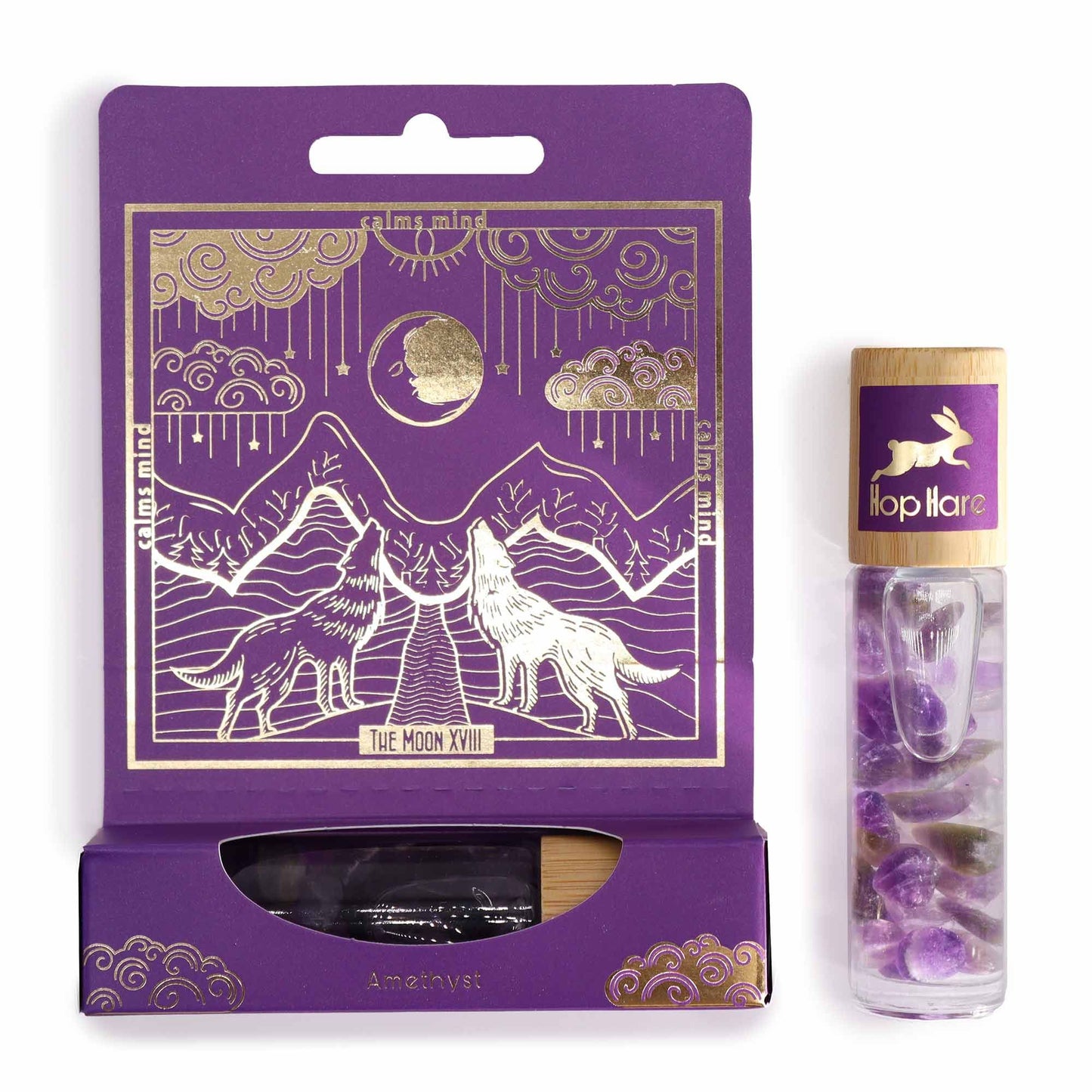 Hop Hare Tarot Roll-On „The Moon“ – Amethyst für Ruhe & Ausgeglichenheit