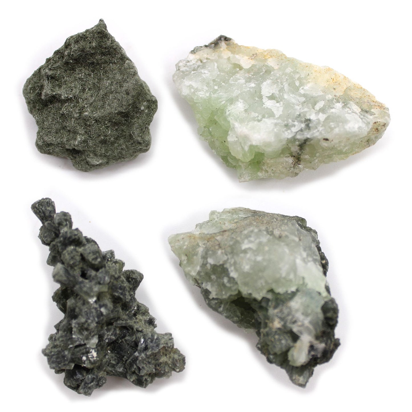 Prehnit-Kollektion (ca. 100 Steine) – Handverlesene Mineralien in Grün-Gelb