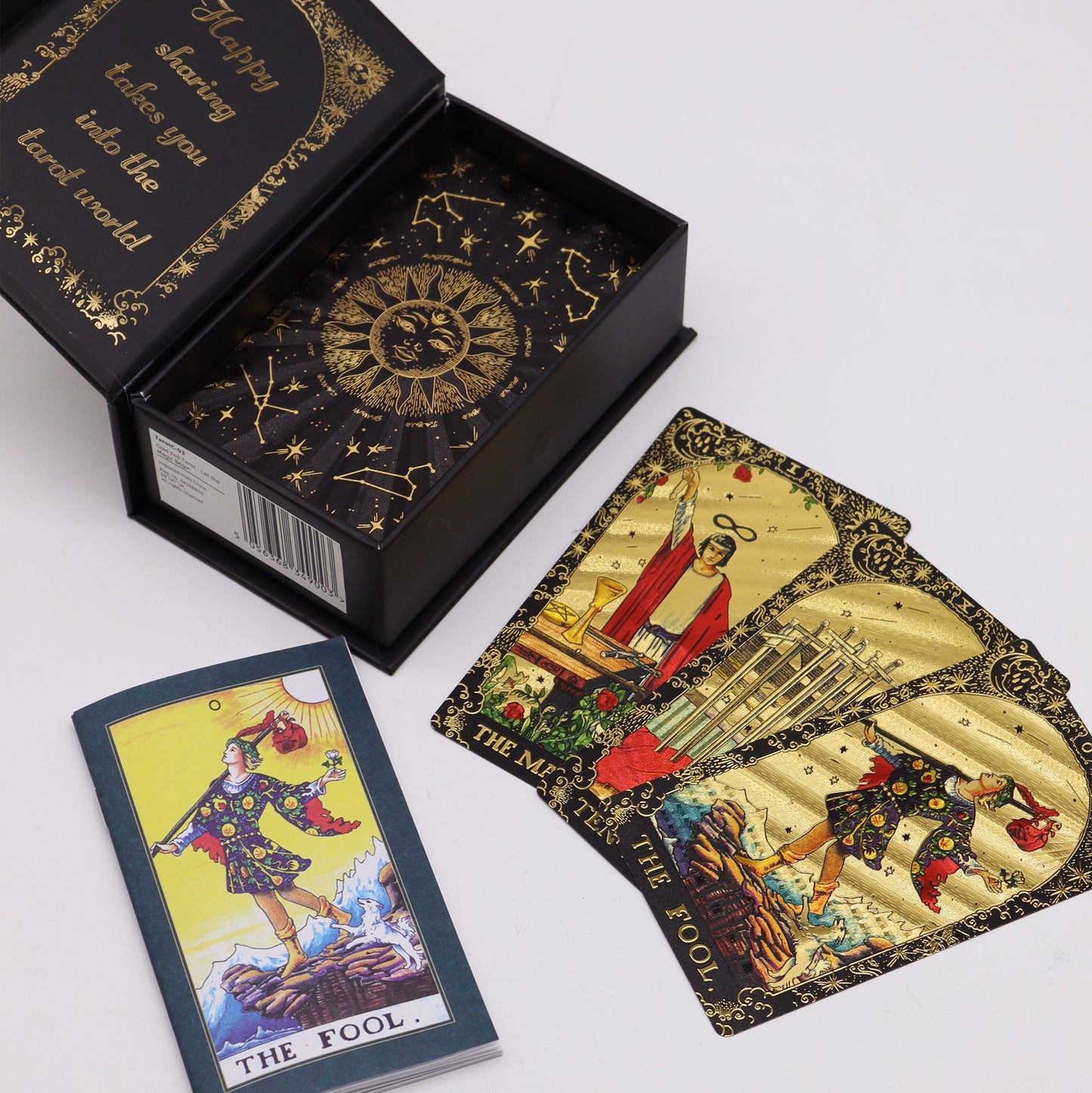 Tarot-Geschenkset 'Goldene Offenbarung' - 78 Karten mit Goldfolie