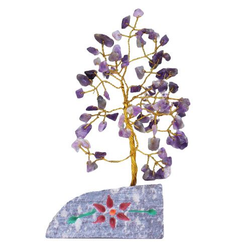 Amethyst-Kristallbaum mit 80 Edelsteinen – Feng-Shui-Dekoration aus echtem Amethyst