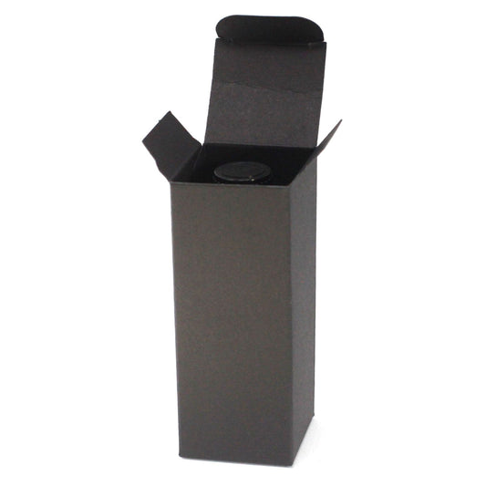 Schwarze Kraftpapier-Box für 50ml Amberflaschen – Elegante Aufbewahrungslösung