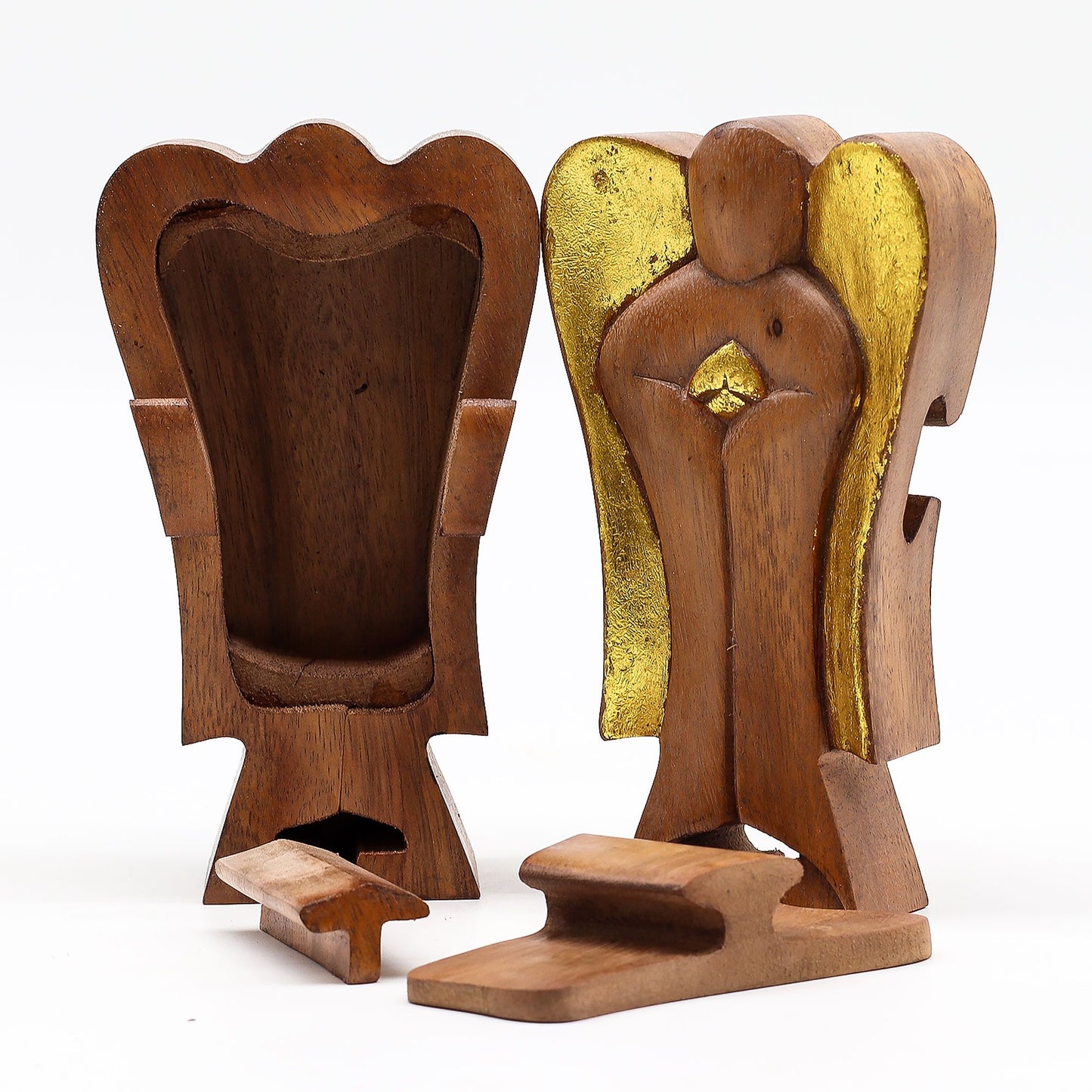 Hati-Hati Engel Magic Box 'Joy' – Schatulle aus Suarholz mit Geheimfach