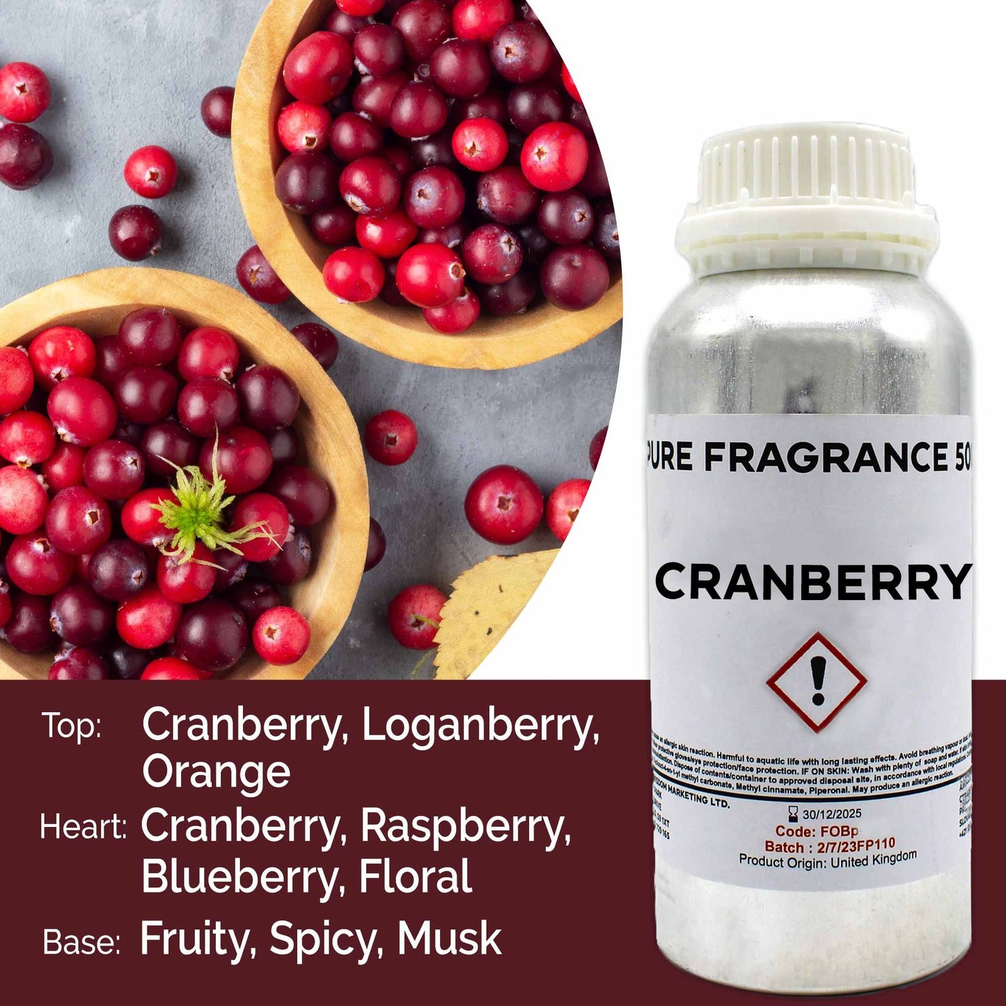 Intensives Cranberry-Duftöl – 500ml für anhaltende Raumharmonie