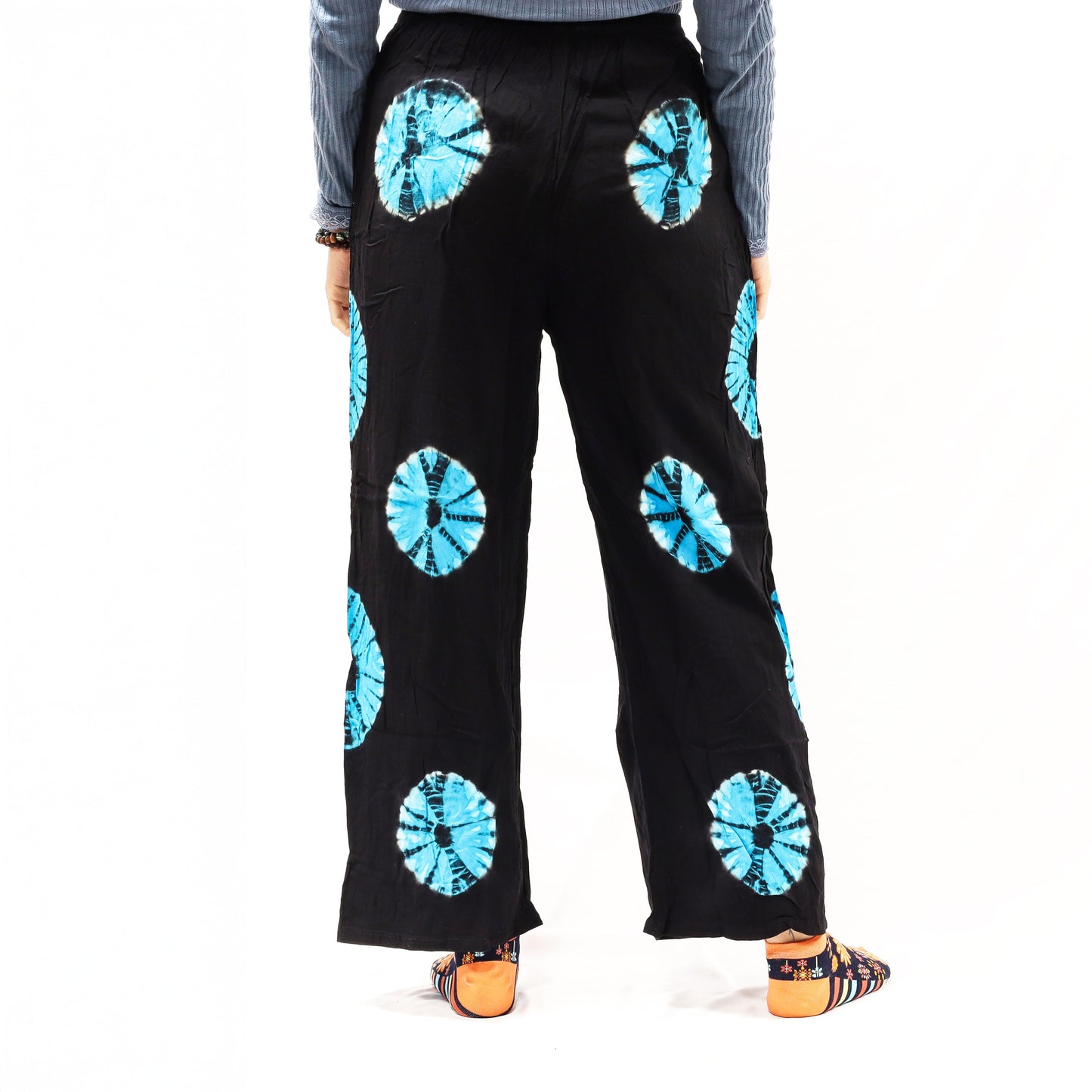 Loungehose im japanischen Wabi-Sabi Stil – Handgefertigtes Unikat in Schwarz & Indigo