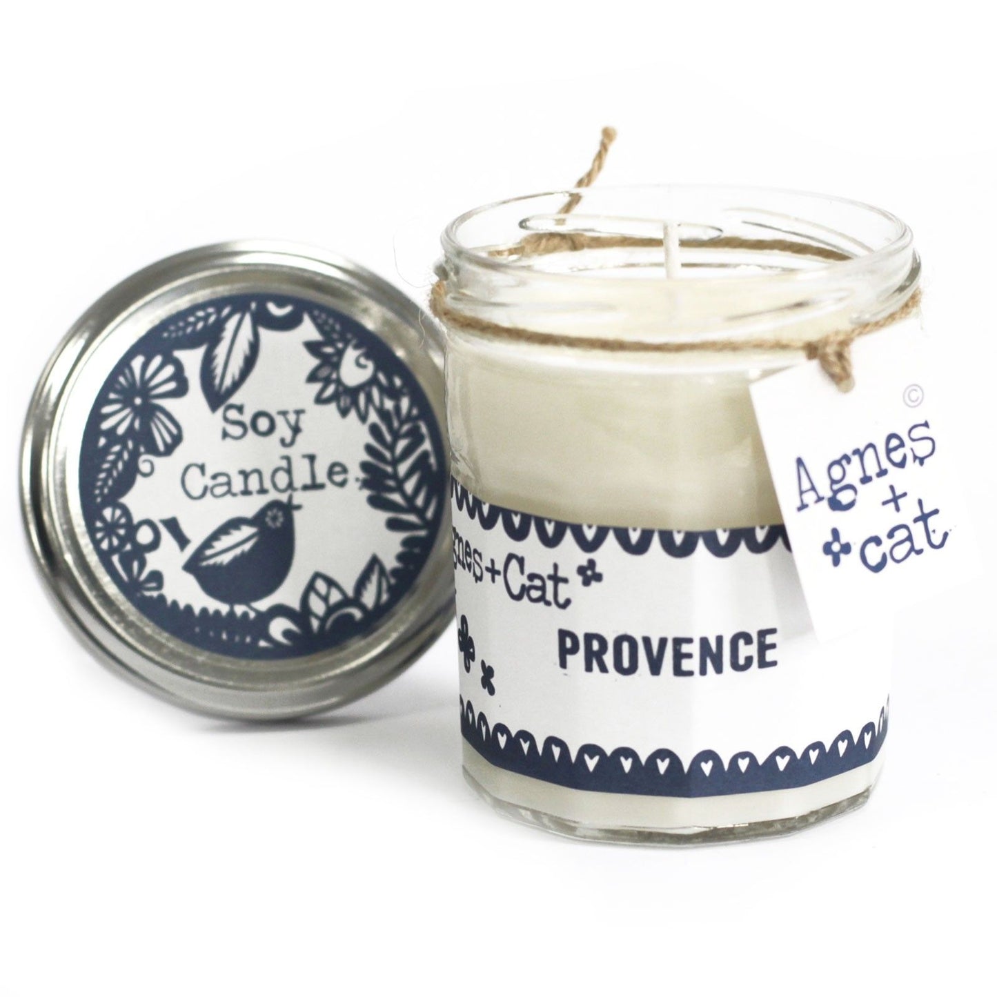 Duftkerze »Provence« – Natürliches Sojawachs im recycelten Glas