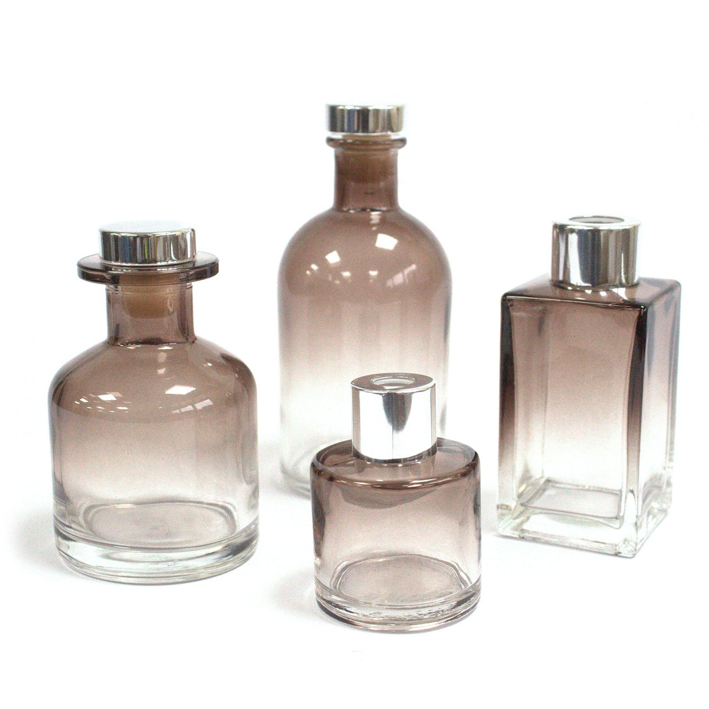 Diffusorflasche 120 ml Set – Elegante Rundflasche mit schwarzem Diffusordeckel