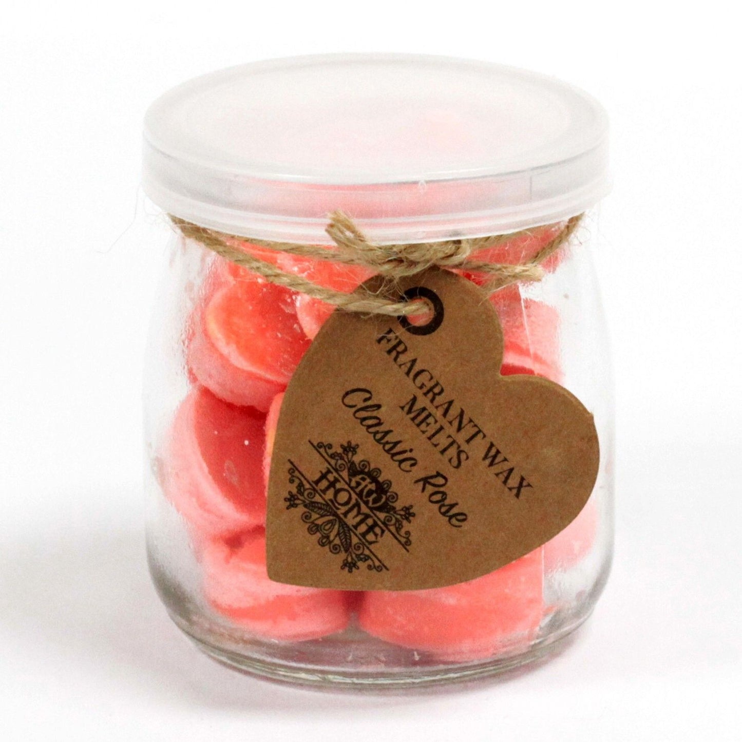 Duftwachs im Glas - Klassische Rose, 16 herzförmige Stücke
