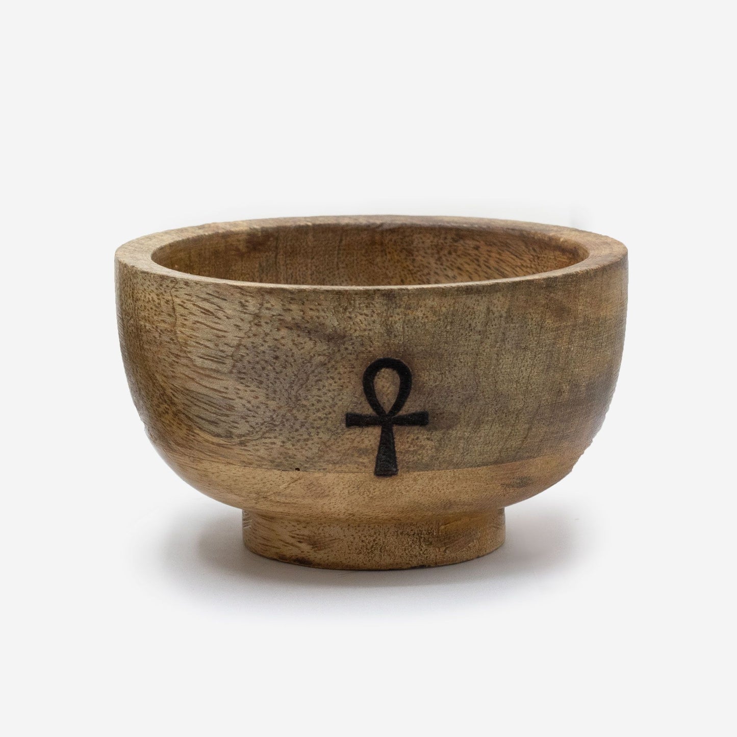 Räucherkegelhalter aus Mangoholz – Handgefertigte Ritualschale, 11 x 6 cm