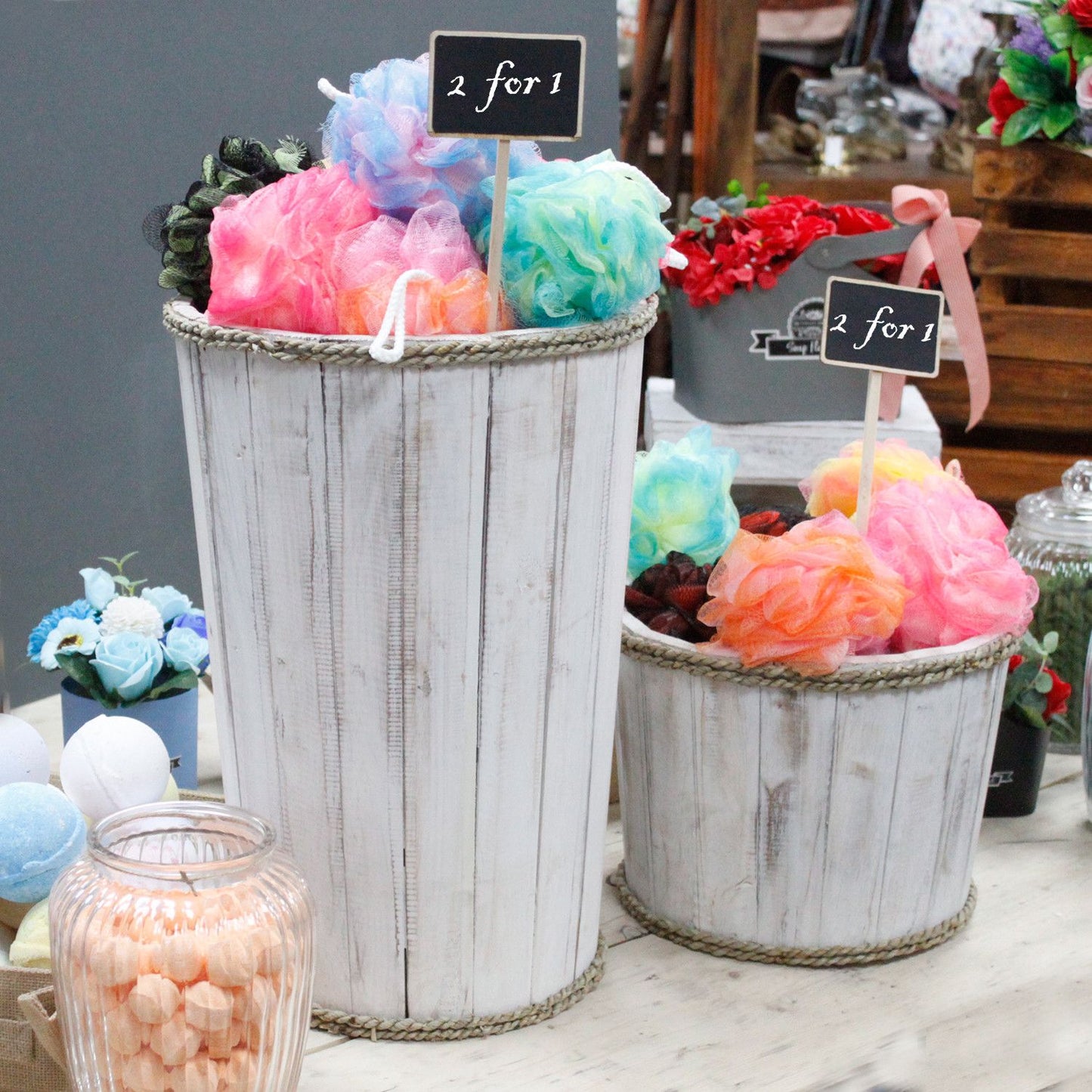 Weiße Dekorschale 'Maritim' aus Albasia-Holz, 45 x 32 cm