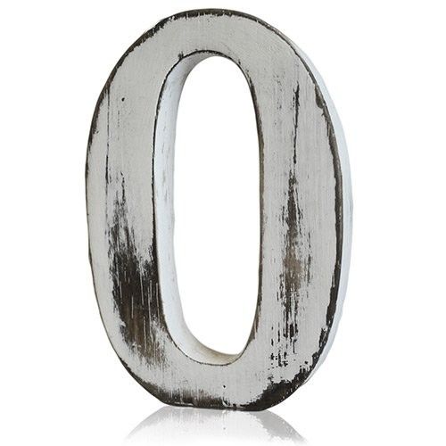 Dekor-Buchstabe O in Shabby Chic – Ein Unikat aus Mangoholz