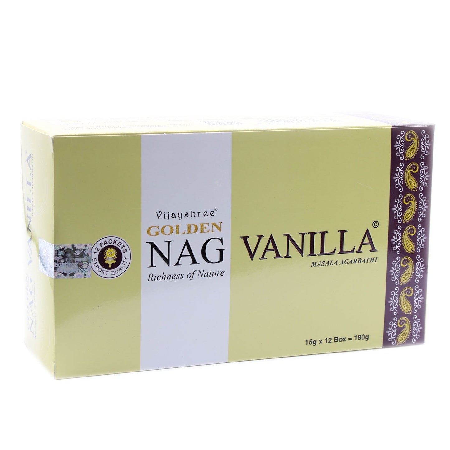 Premium Räucherstäbchen Goldene Vanille – Handgerollte Duftwolke, 15g