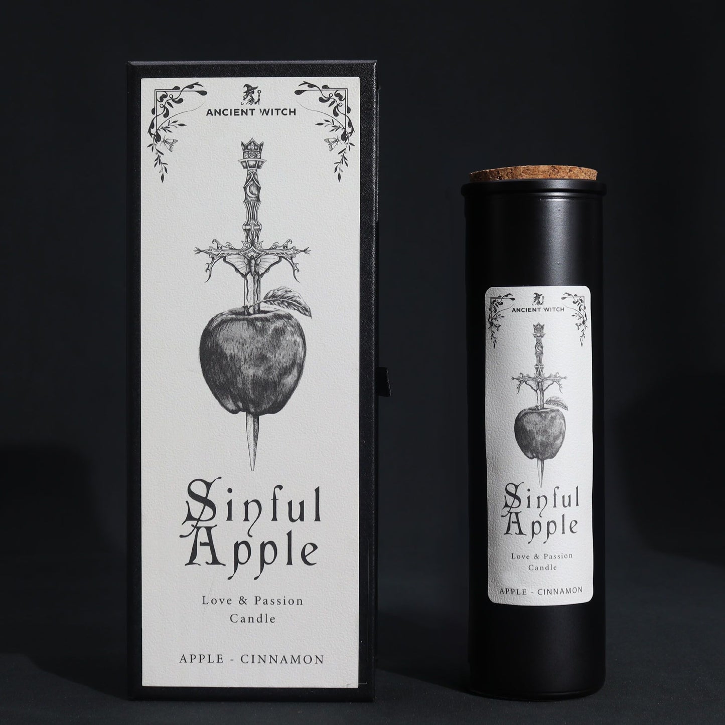 Ritualkerze 'Sündiger Apfel' – Anziehung & Herzöffnung mit Apfel-Zimt