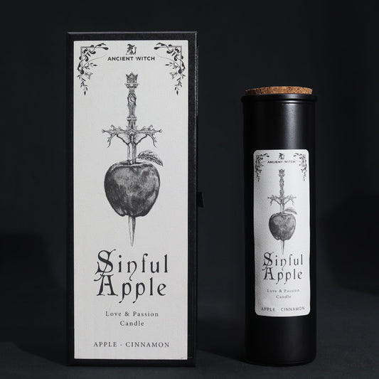 Ritualkerze 'Sündiger Apfel' – Anziehung & Herzöffnung mit Apfel-Zimt
