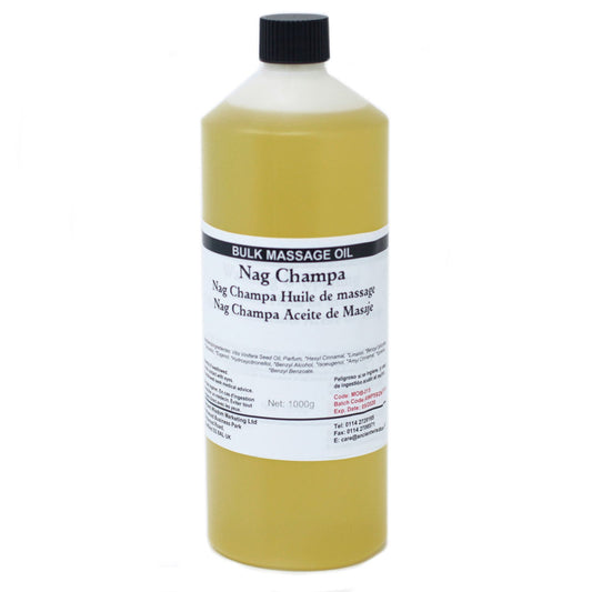 Massageöl Nag Champa – 1kg Vorratsgröße mit Traubenkernöl