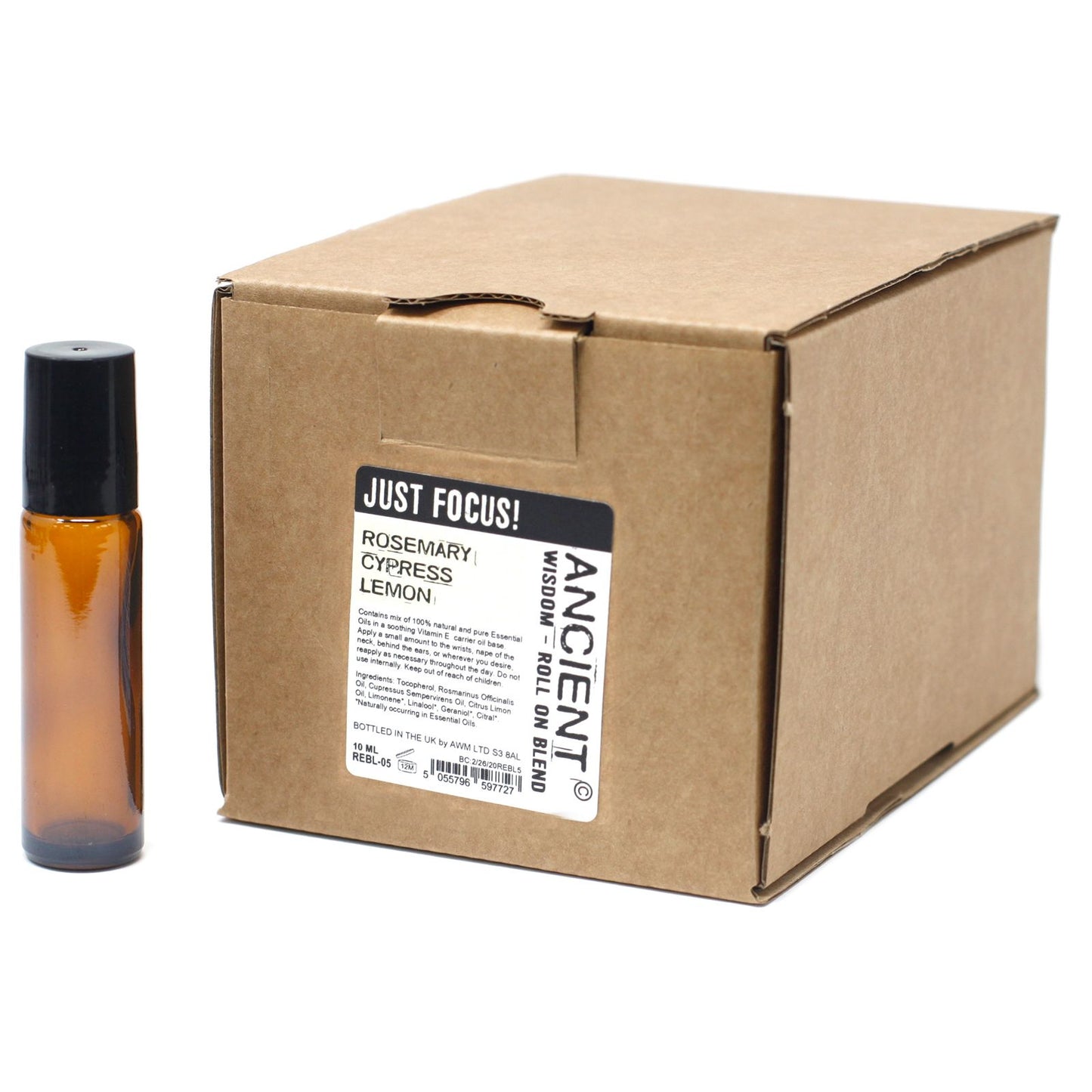 Roll-On Konzentrationsöl – Mentale Klarheit mit Rosmarin, Zypresse & Zitrone (30 ml)