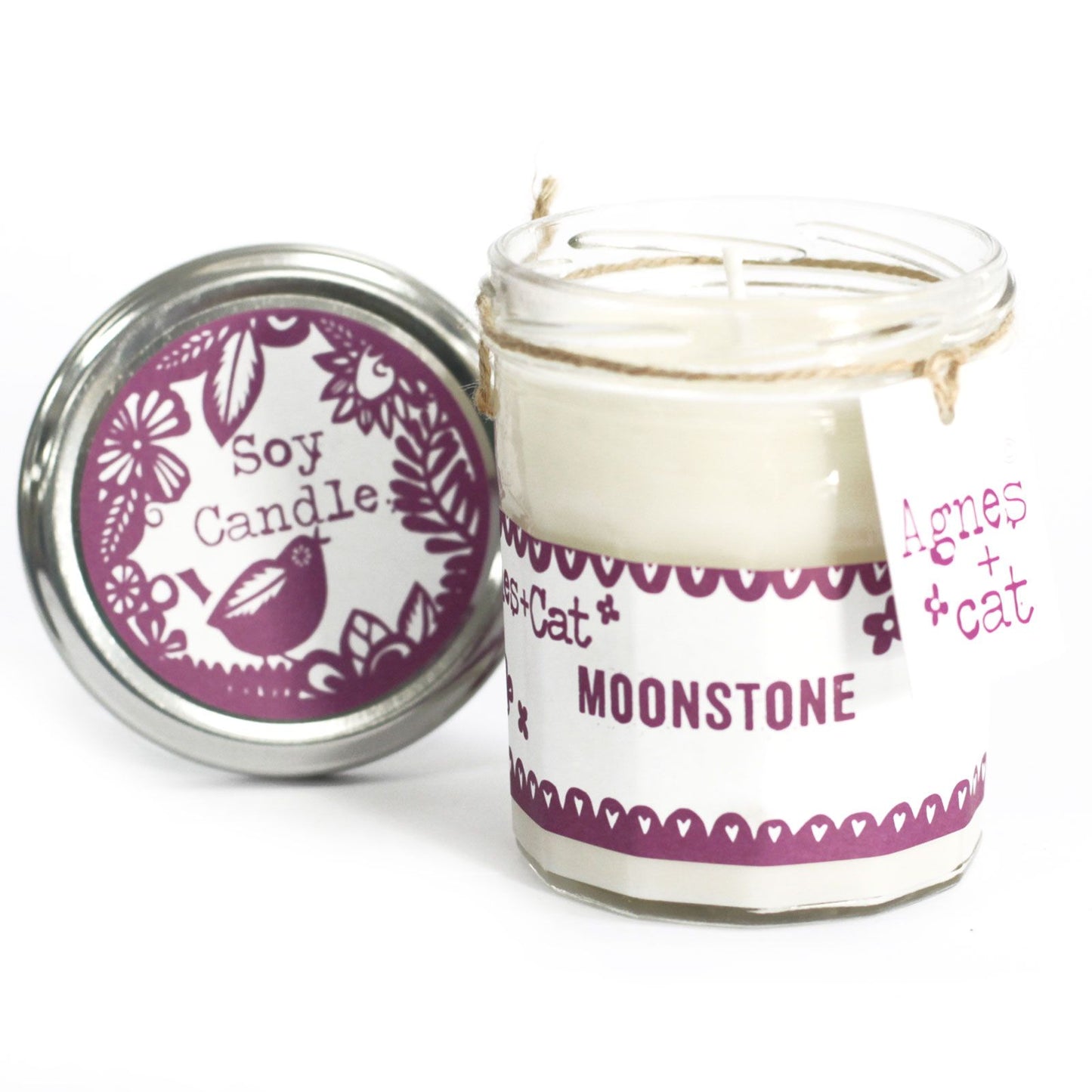 Geschenkbox Moonstone, Provence & Tea and Roses – Luxus-Kerze & Badesprudel-Set