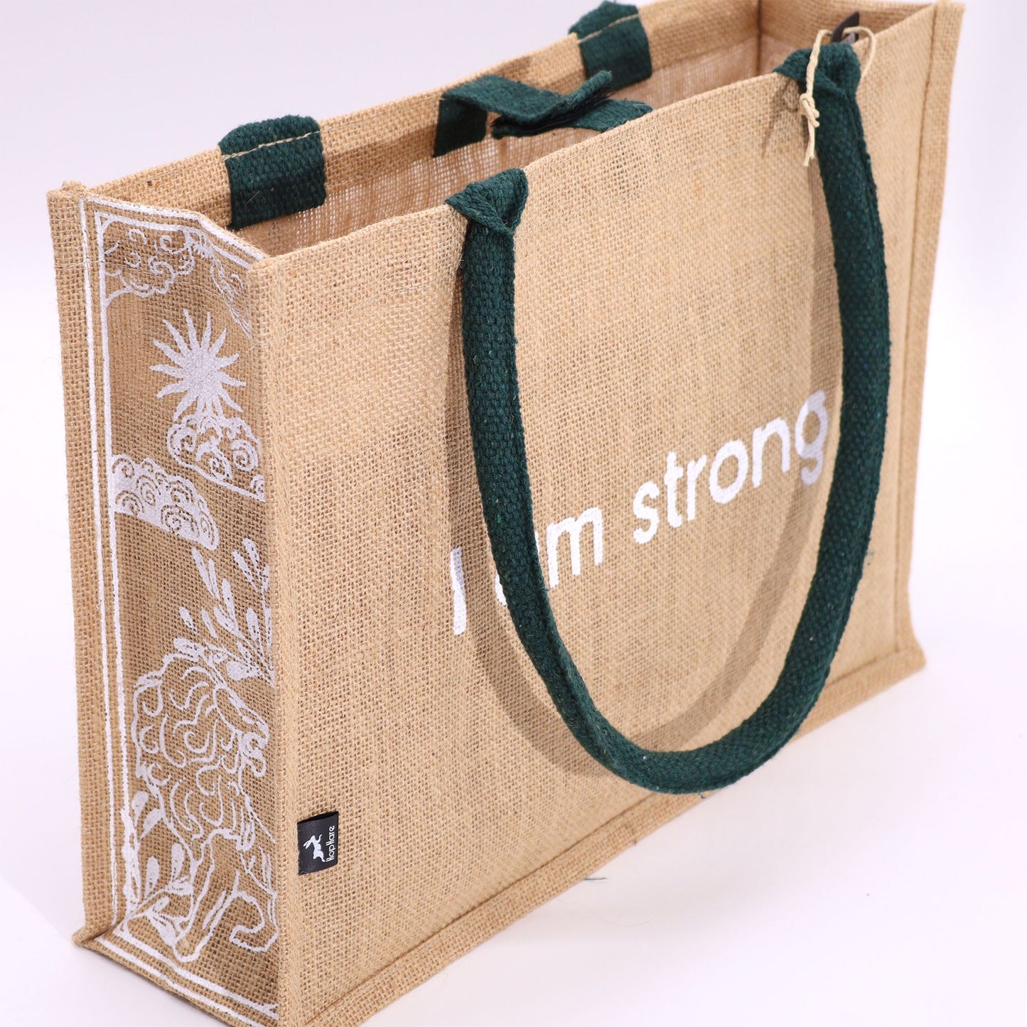 Hop Hare Jute Shopper 'Ich bin stark' – Motivtasche für mehr Selbstvertrauen