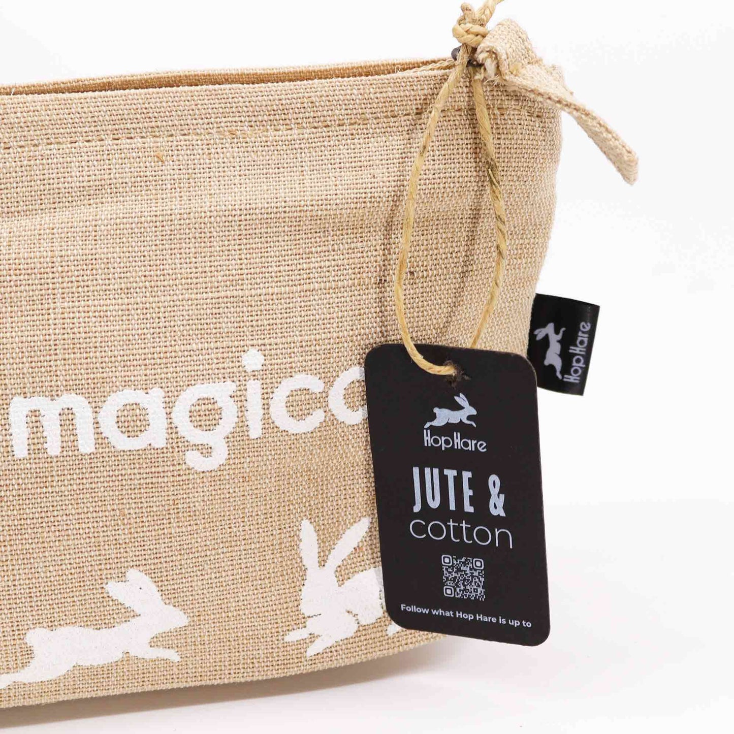 Hop Hare Pouch - Ich bin magisch, stark & mutig | Jutebeutel mit Affirmationen