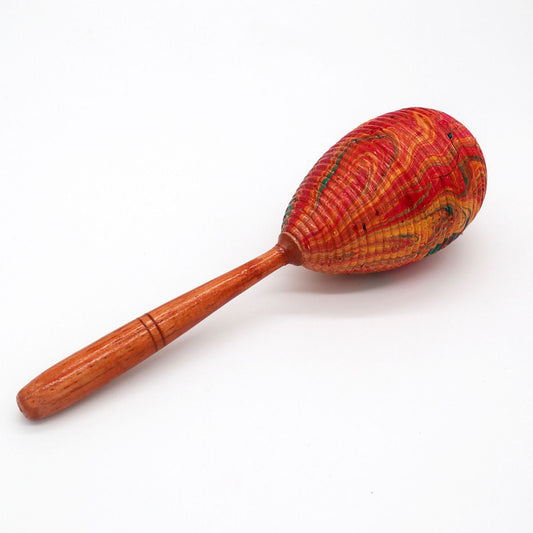 Handgefertigte Maraca aus Bali-Rattan – 23 cm Naturklang