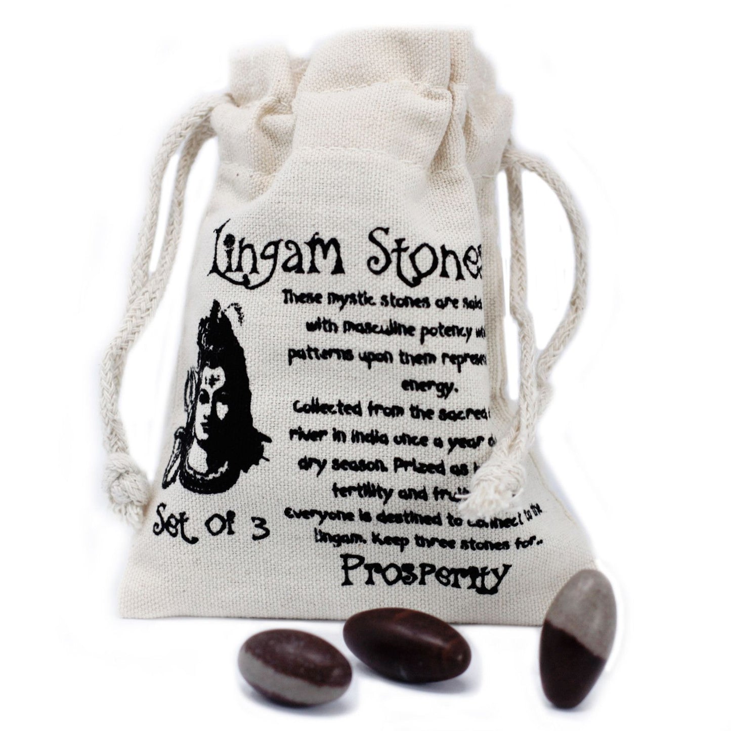 Narmada Lingam Set – 3 heilige Steine für Harmonie und Balance