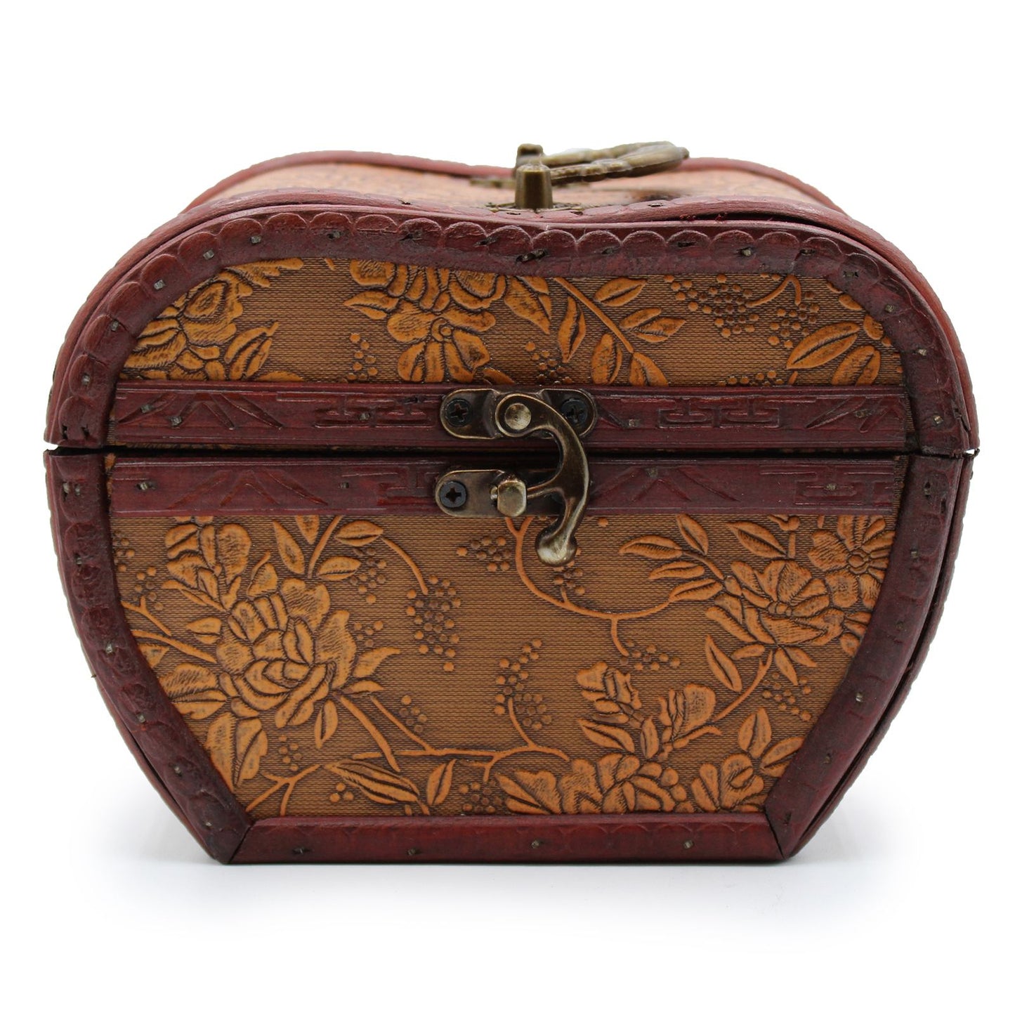 Vintage Schmuckbox mit Apfel-Dekor im Kolonialdesign