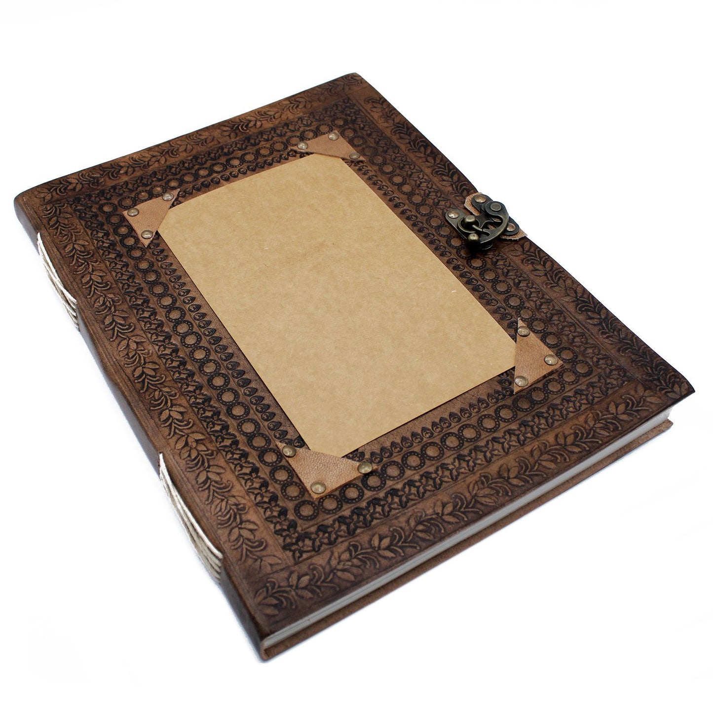 Exklusives Gästebuch aus Leder, 25x32,5 cm, 200 Seiten - Personalisierbar