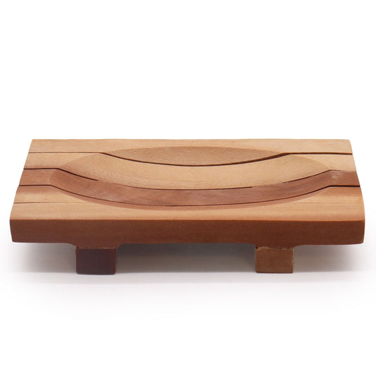 Seifenschale aus Naseberry-Holz mit Gitter-Drainage