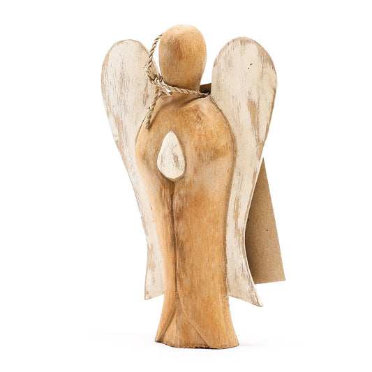 Hati-Hati Friedensengel – Handgeschnitztes Suarholz-Unikat, 15 cm