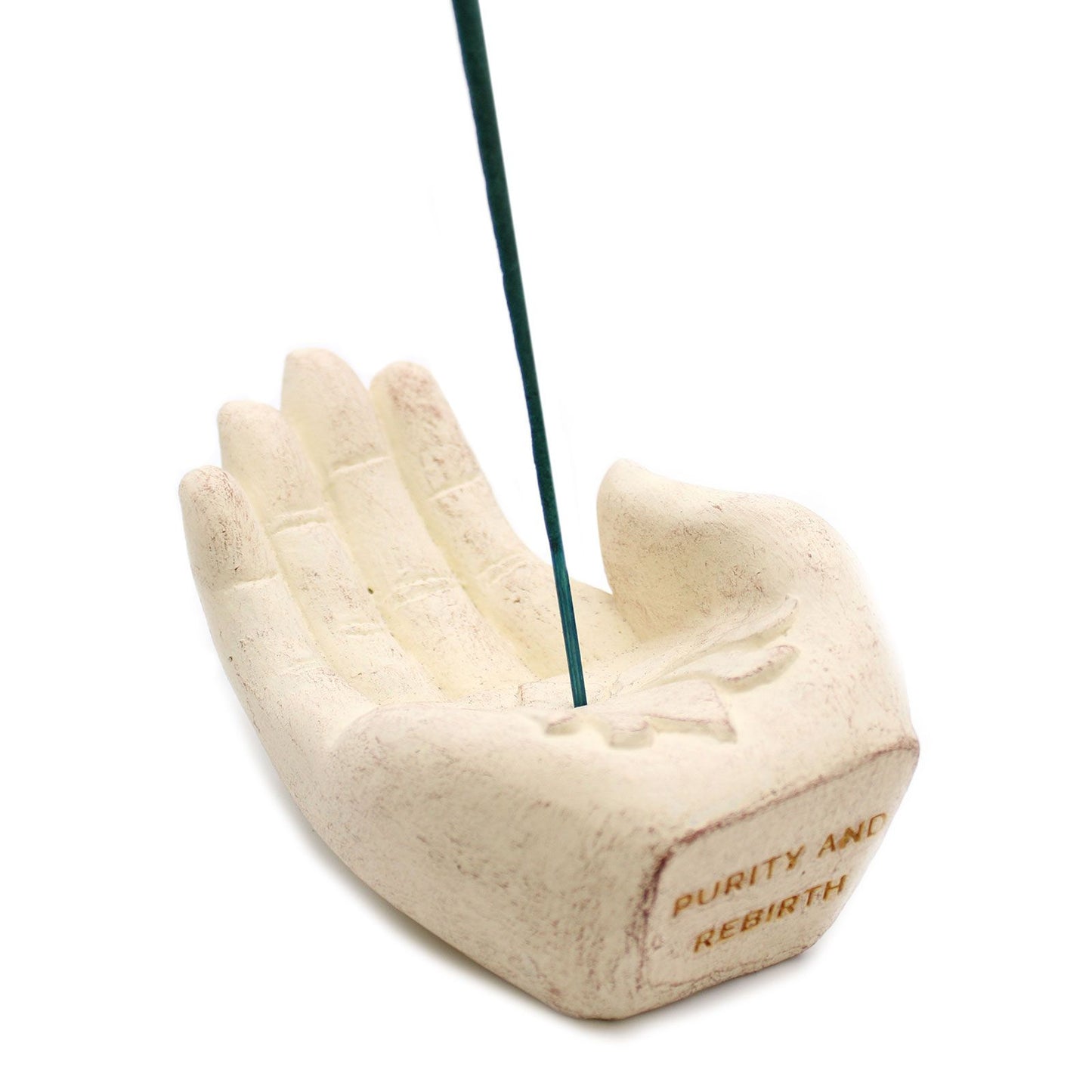 Lotus-Räucherstäbchenhalter aus Beton in Weiß – Handgefertigtes Unikat