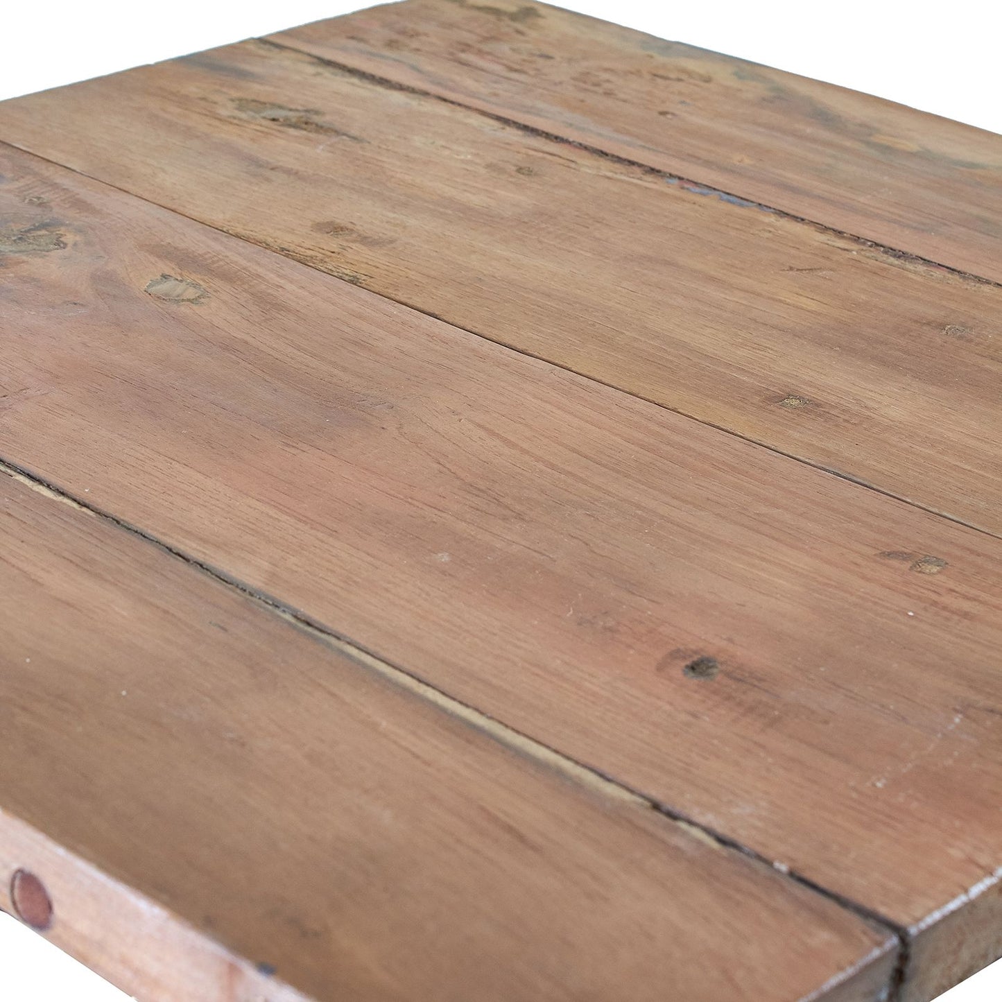 Quadratischer Klapptisch aus recyceltem Teakholz - 50x50 cm, handgefertigt
