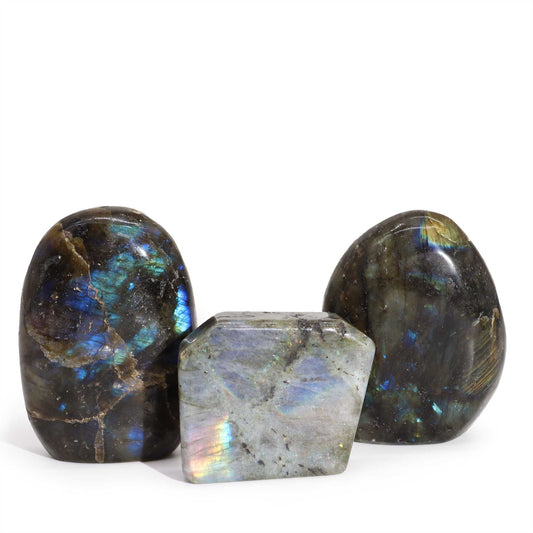 Labradorit Tumba aus Madagaskar, 40-60mm, 80-168g - Polierte Edelsteine für Dekoration & Spiritualität