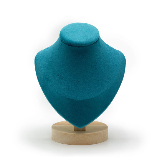 Schmuckpräsentationsständer aus Holz mit Samtpolster – 18x14 cm