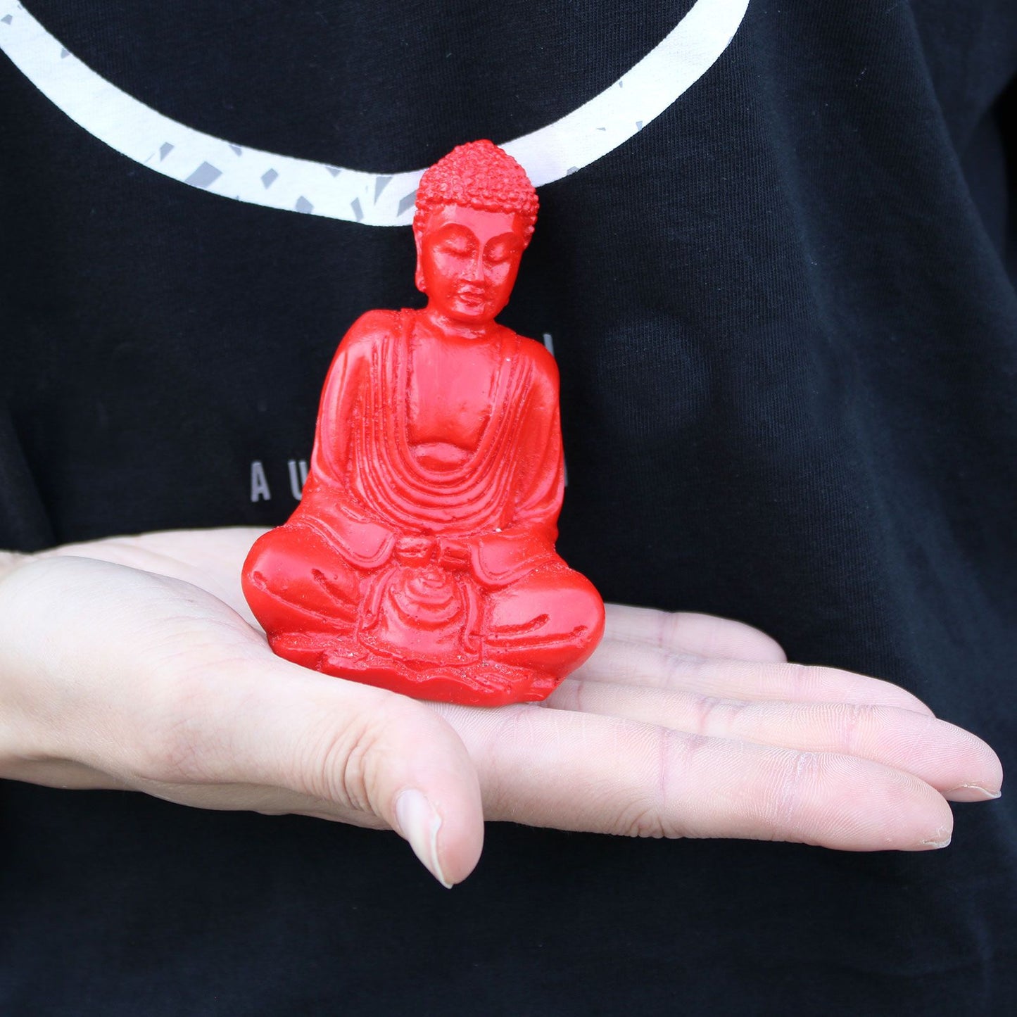 Set mit 6 Mini-Buddha Figuren in Matt-Optik (Farbmix) – Handbemalt für Meditation & Deko