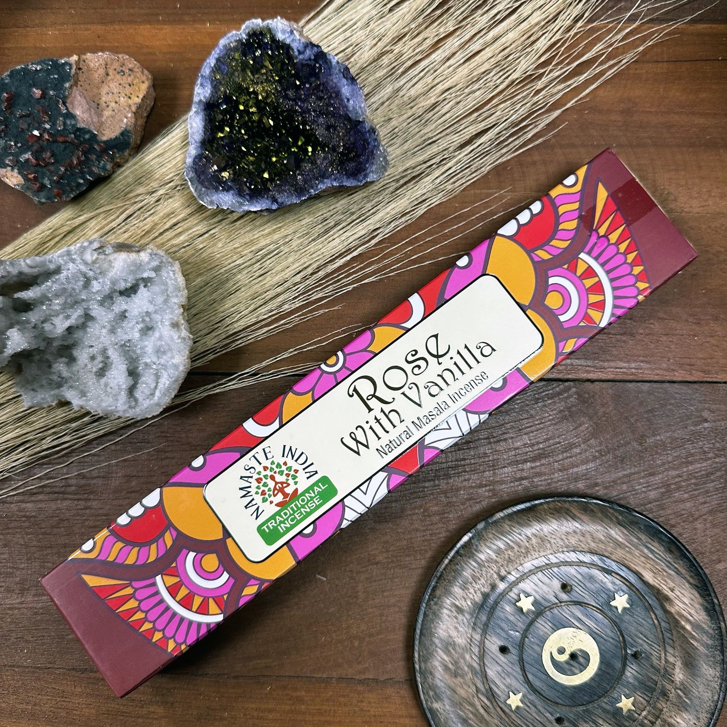 Mandala Masala Räucherstäbchen Rose & Vanille - 12er Pack
