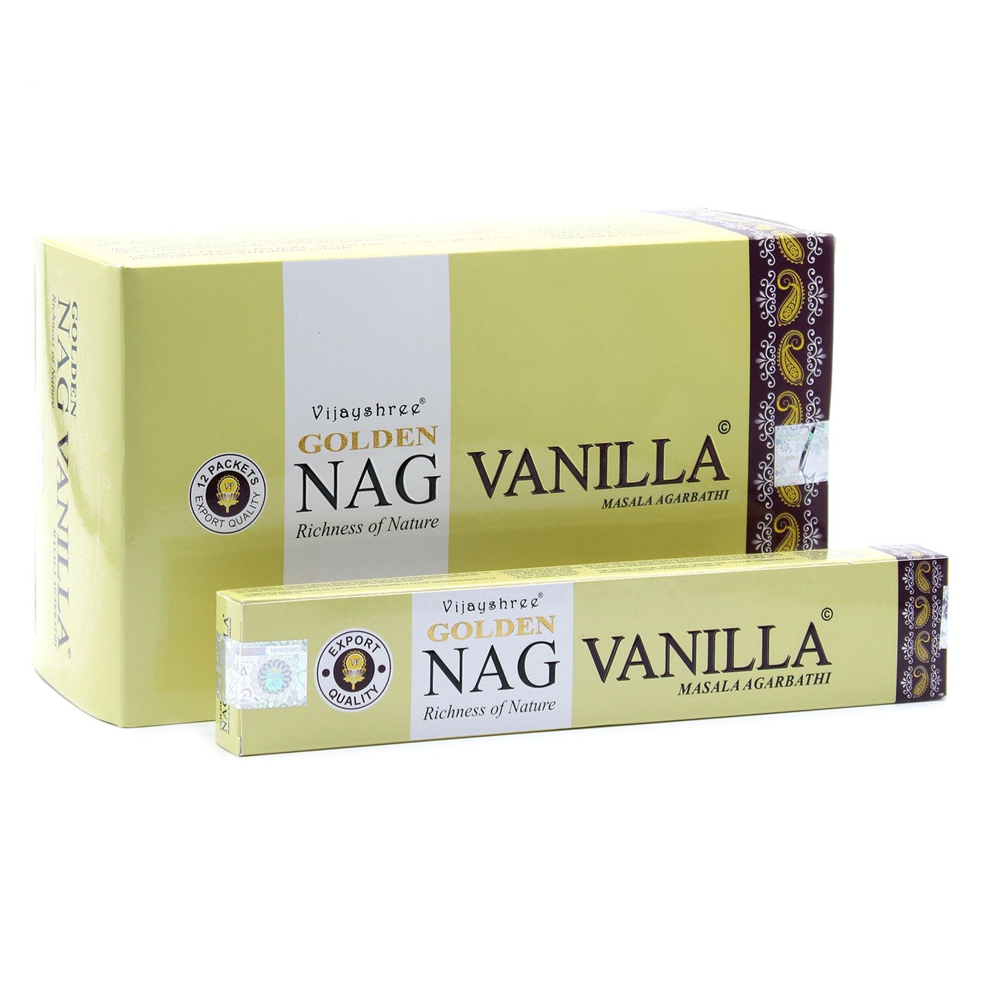 Premium Räucherstäbchen Goldene Vanille – Handgerollte Duftwolke, 15g