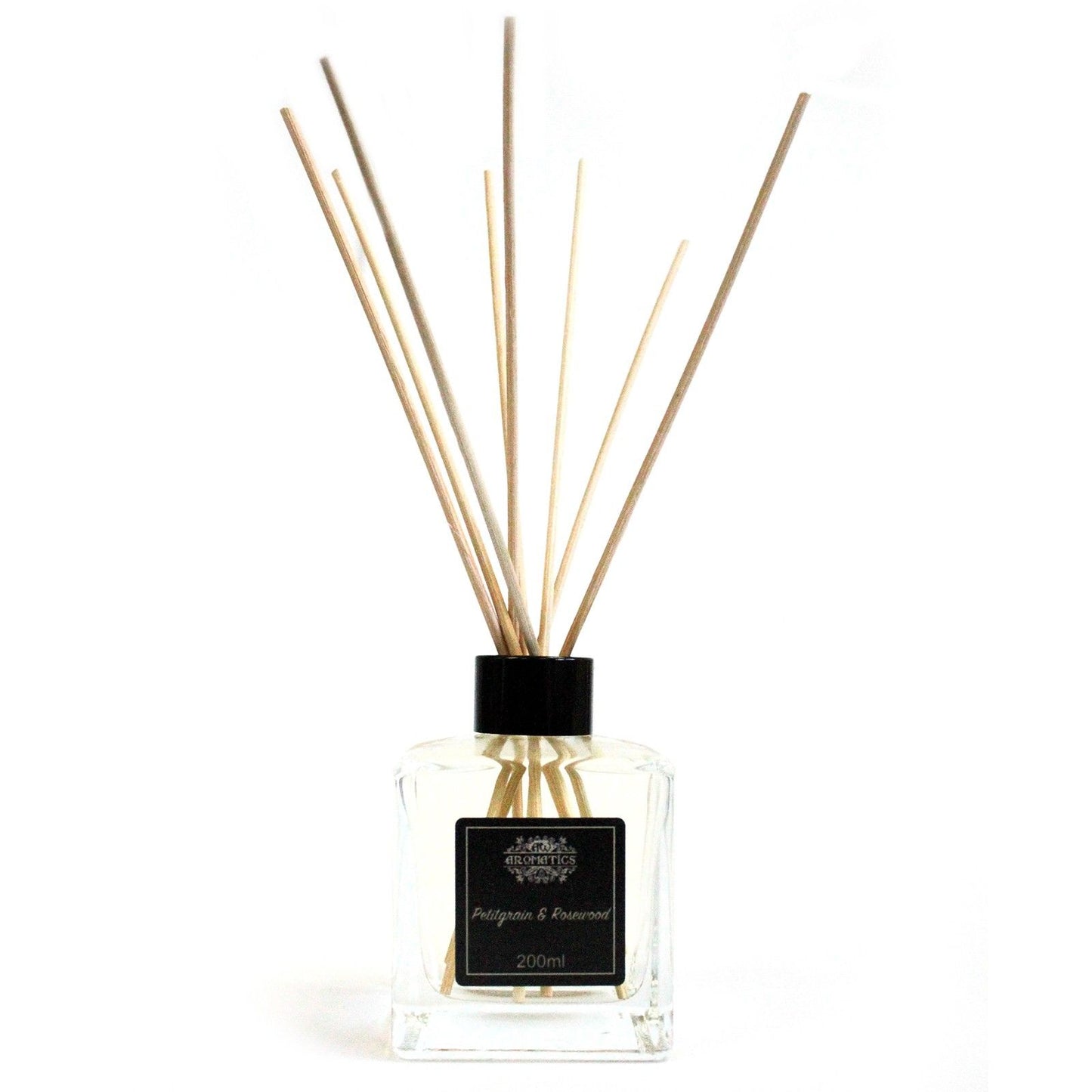 Duftdiffusor mit Petitgrain & Rosenholz – 200ml im Rattan-Design