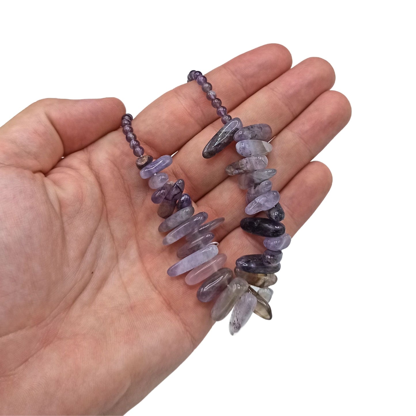 Amethyst Langstein Halskette – Spiritueller Schmuck in Violett