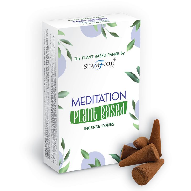 Pflanzenbasierte Räucherkegel für Meditation - 12 Stück, 30 Min. Brenndauer