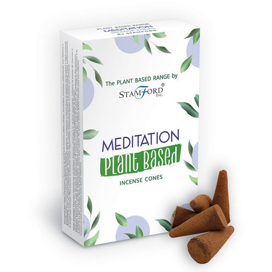 Pflanzenbasierte Räucherkegel für Meditation - 12 Stück, 30 Min. Brenndauer